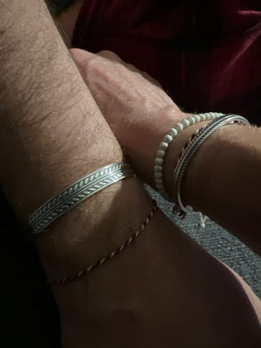 Customer photo review of Duo Chandra-Chanthra - 2 x Bracelets Jonc Argent