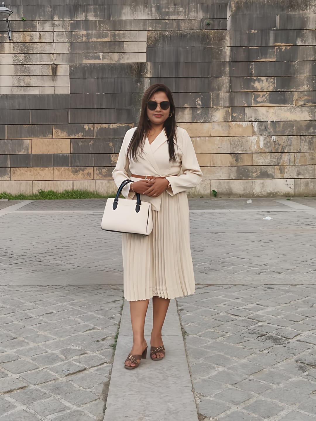 Customer photo review of Nova Elegant Pleated Blazer Dress