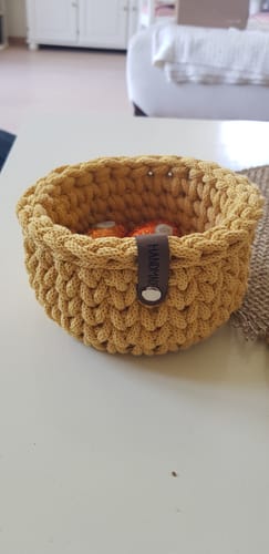 Customer photo review of Label-Set "HANDMADE" - Braun - CS0018 - für Häkelkörbe etc.