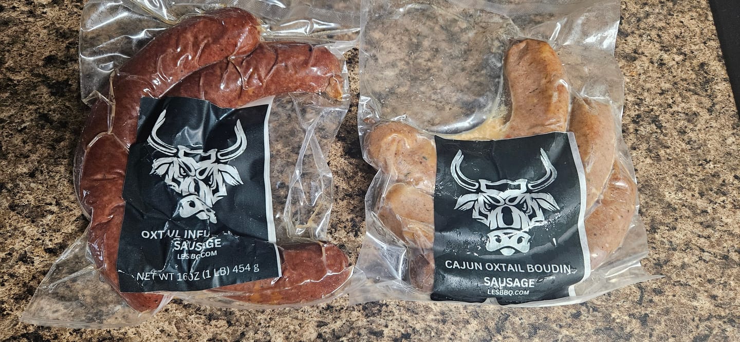 Customer photo review of Oxtail Infused Beef Sausage