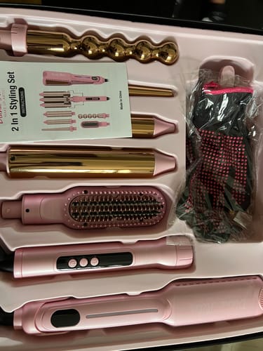 Customer photo review of Set Plancha Profesional Infrarroja + Ferro 6 en 1 TITANIUM GALVANIZADO