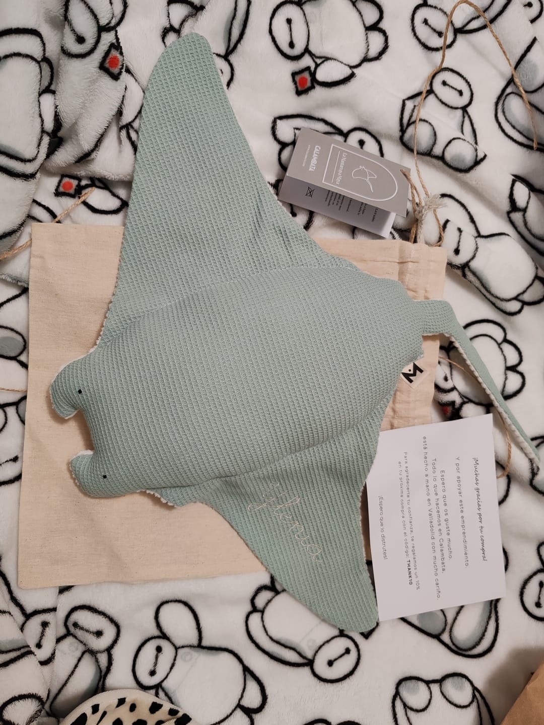 Customer photo review of Peluche Sensorial Mantarraya Maya - MENTA