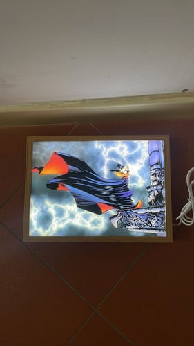 Customer photo review of Custom LED Light Up Painting Frame - Personalized Art Glowing Frame