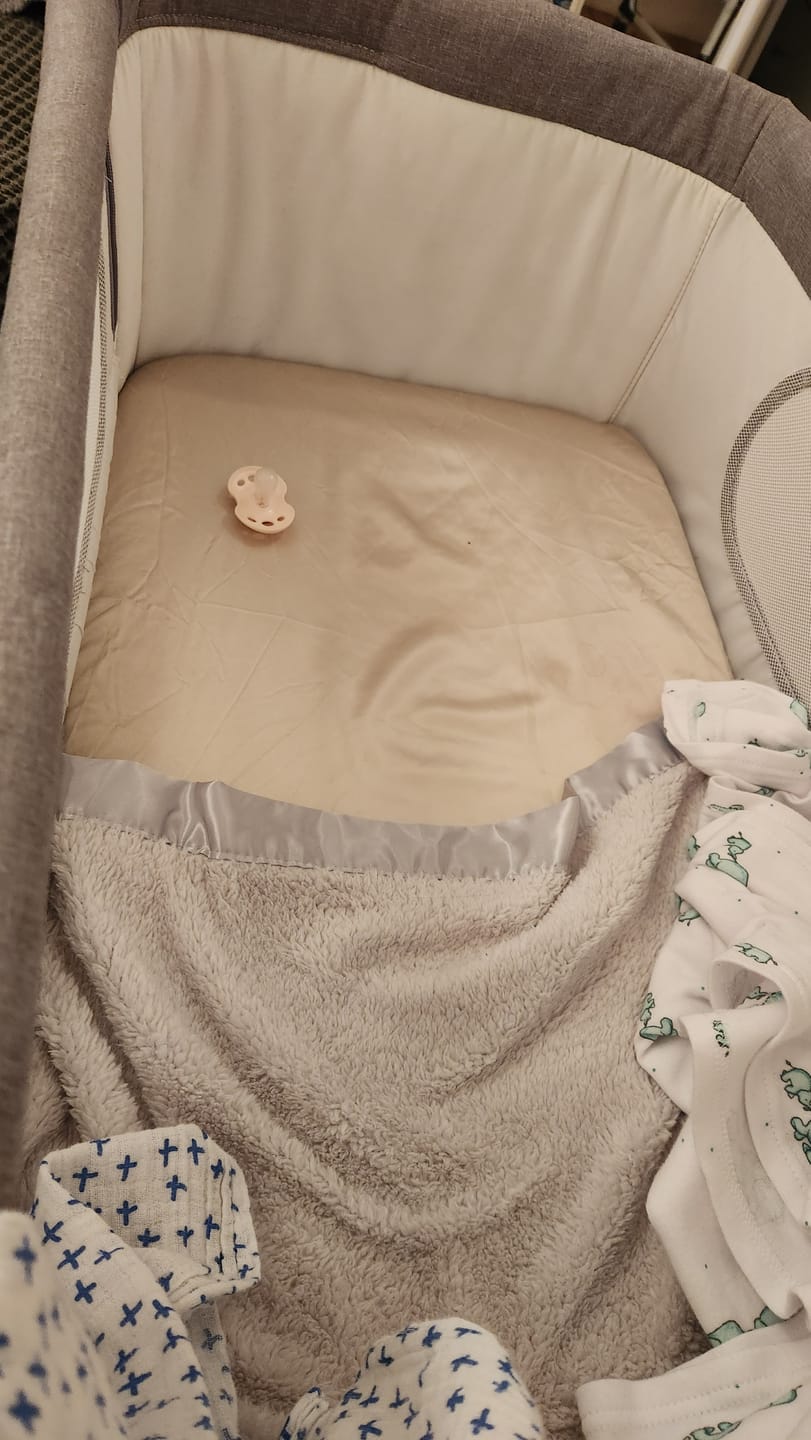 Customer photo review of Silk Cot & Bassinet Sleeve 100% Pure Mulberry Silk Slip for Baby Cribs - Bubbly Champagne