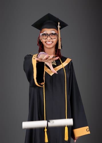 Customer photo review of Personalized Graduation Sign, High School Graduation Gift