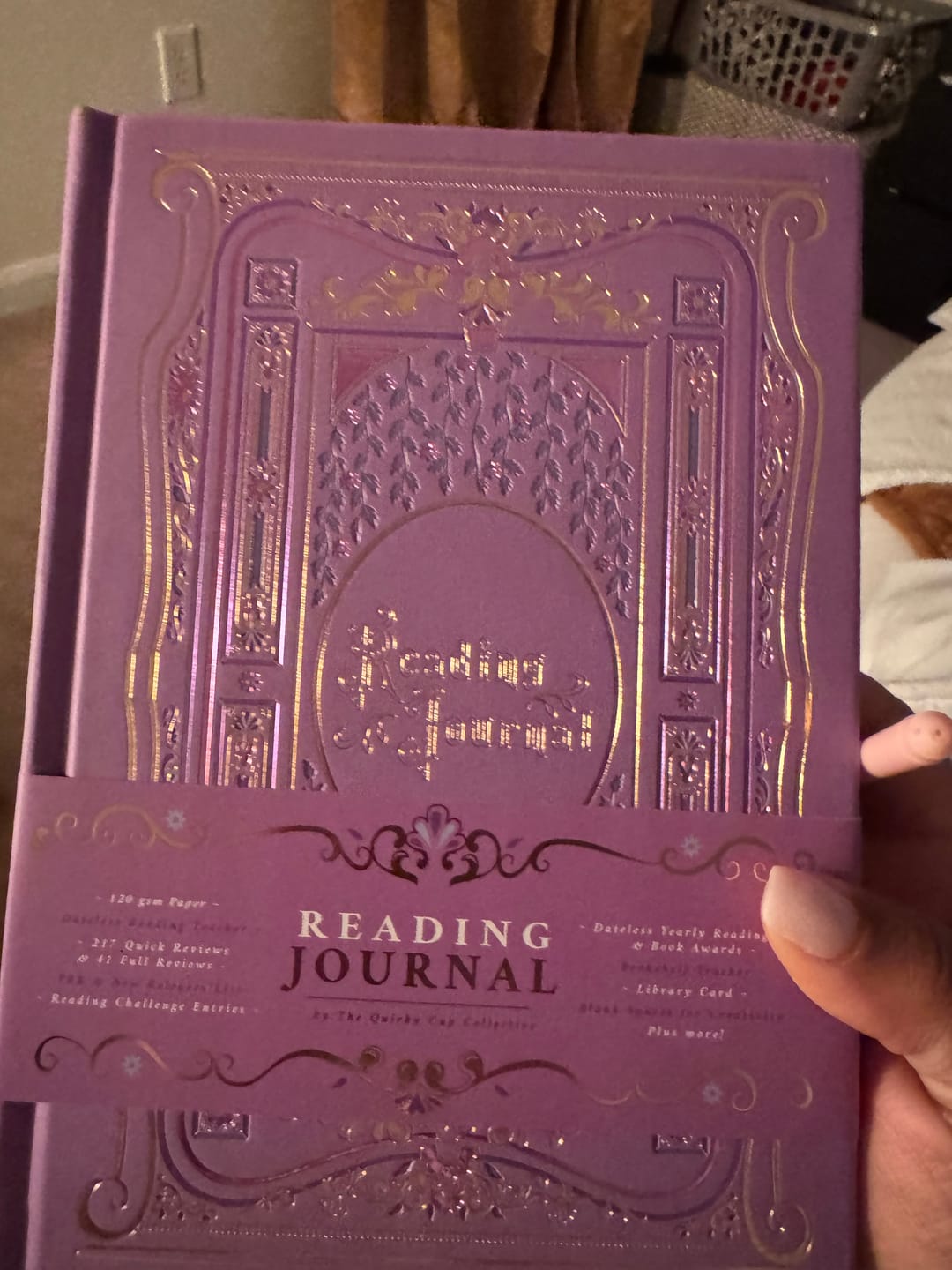Customer photo review of Reading Journal - Wisteria