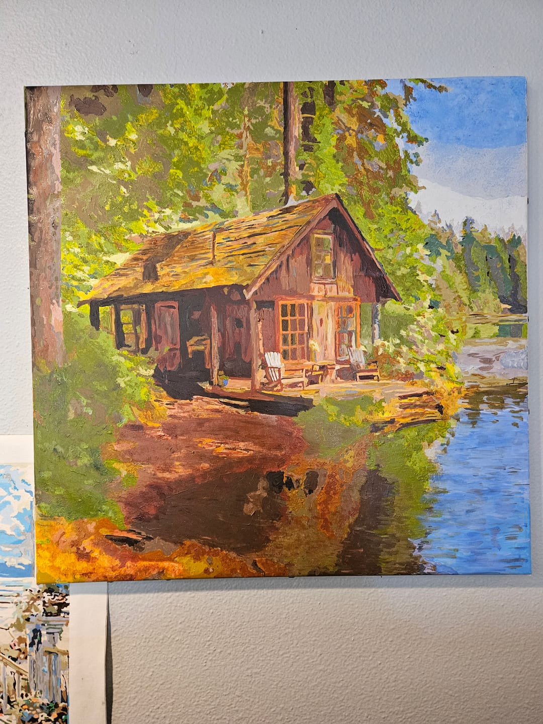 Customer photo review of Paint by Numbers - House on the lake shore