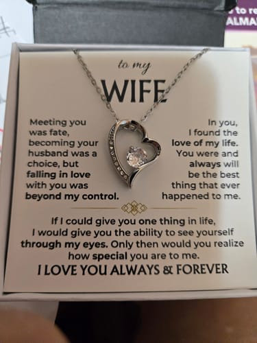 Customer photo review of To My Wife - Forever Love Necklace Gift Set - SS568