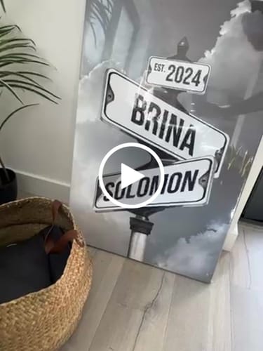 Customer video review of COUPLES DATE OF LOVE by Cstm Canvas