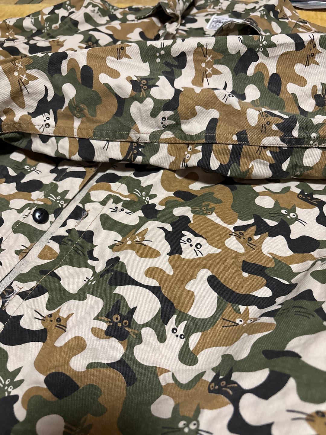 Customer photo review of Cat Camouflage Pattern Cotton Work Shirt