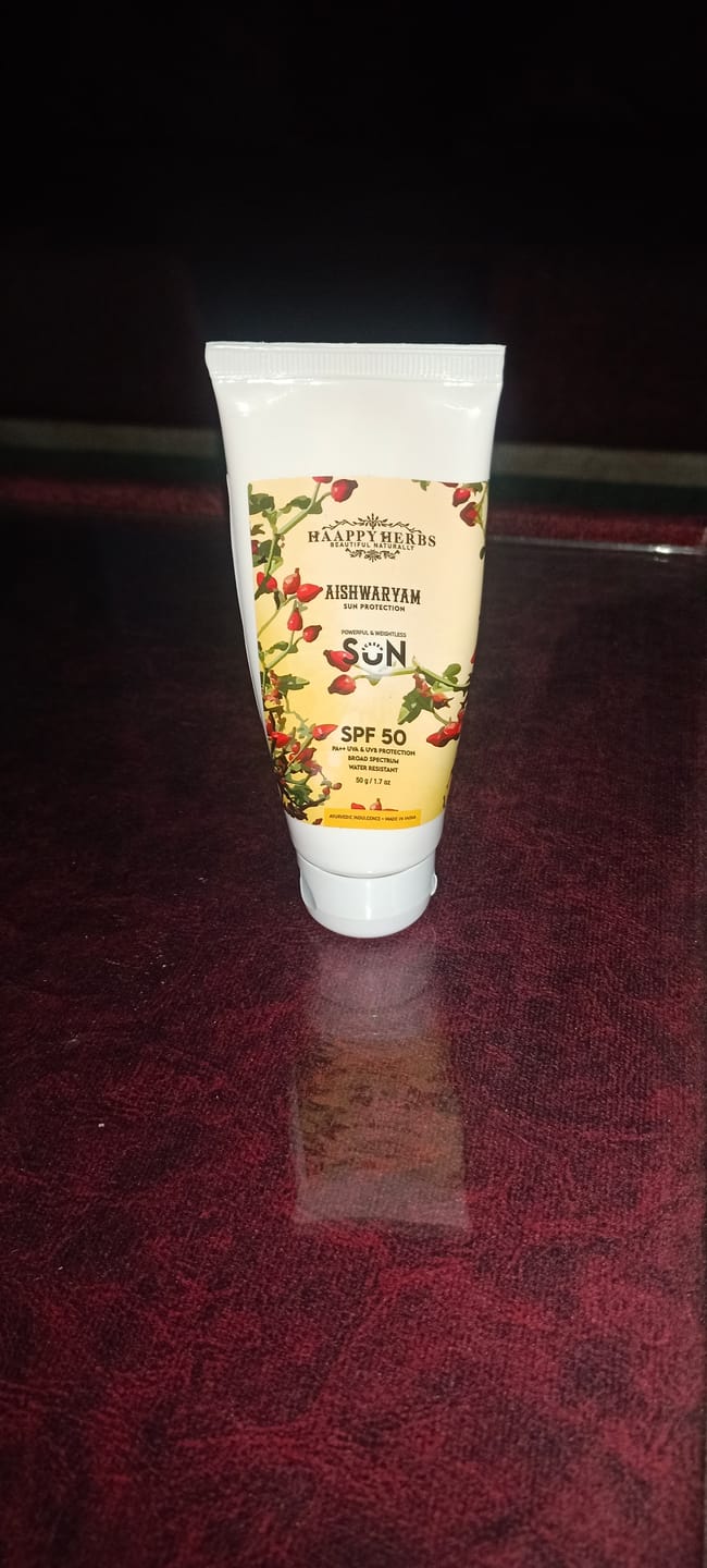 Customer photo review of Aishwaryam SPF50 Powerful,weightless & Moisturizing Sunscreen , Pa++,uva& Uvb Protection