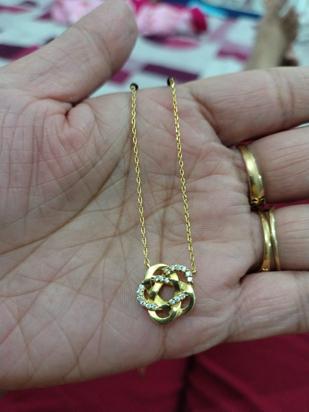 Customer photo review of Iravati Diamond Mangalsutra | BIS Hallmarked | 18k Gold Vermeil