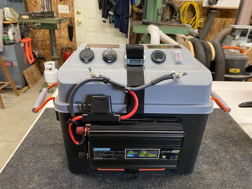 Customer photo review of Power Queen 12V 100Ah Group 24 Smart Deep Cycle Lithium Battery