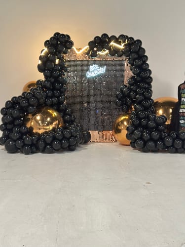 Customer photo review of Golden Color Inflatable Mirror Ball Reusable Big Bubble Balloon