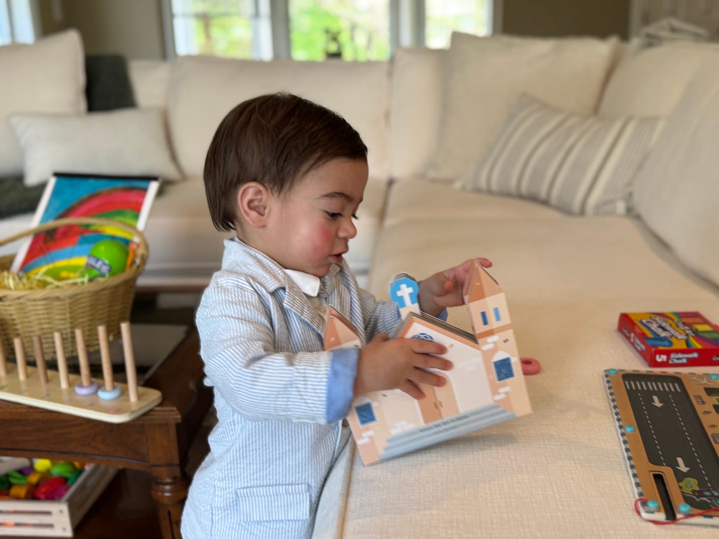 Customer photo review of When We Go to Mass - shaped board book