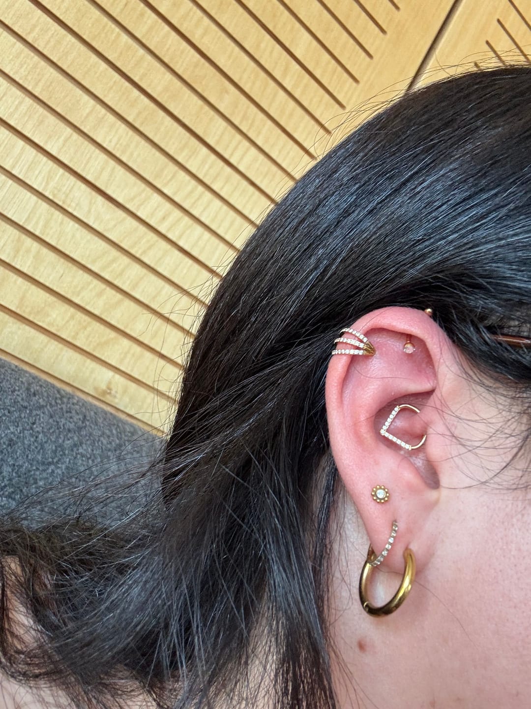 Customer photo review of Peaky Clicker Piercing | Titan