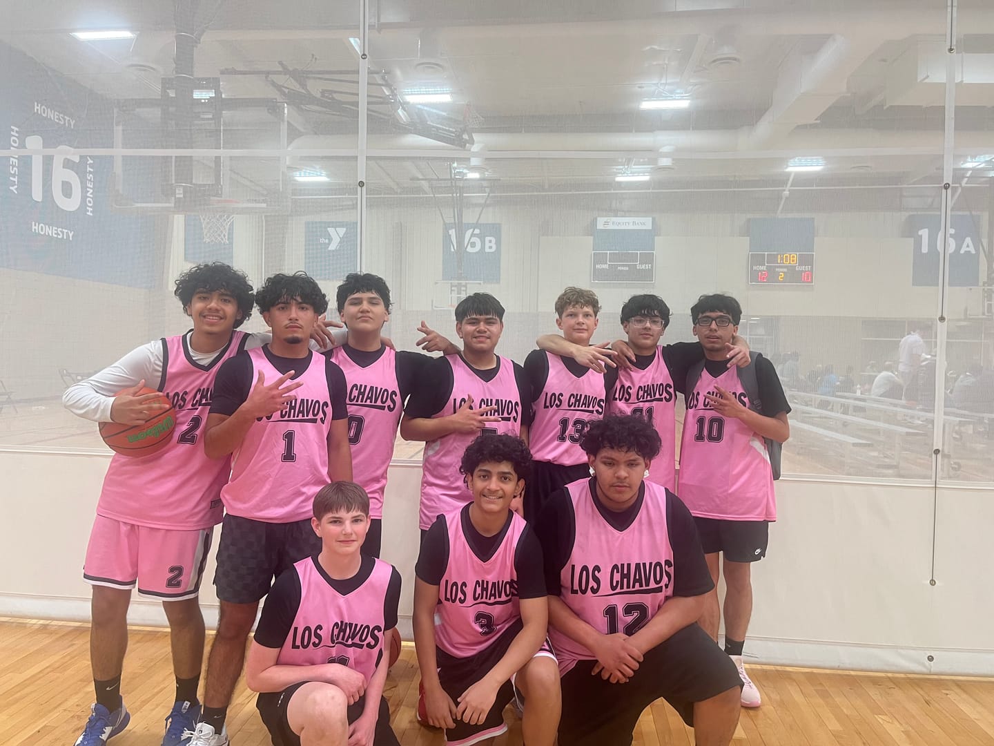 Customer photo review of Custom Black Pink Double Side Tops Athletic Basketball Jersey