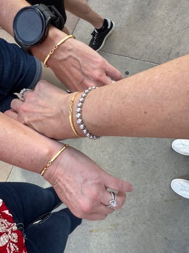 Customer photo review of Best Bitches Forever Infinity Enamel Bangle Bracelet