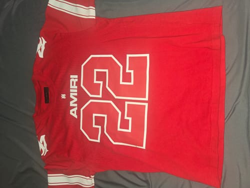 Customer photo review of Amiri Skater Tee Red