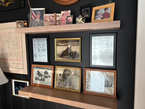 Customer photo review of White Oak Floating Shelves