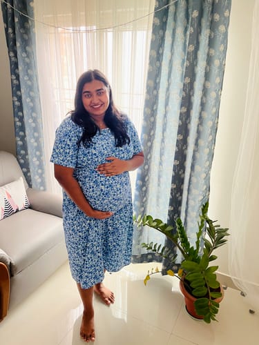 Customer photo review of Blue Flowers Night and Lounge Gown