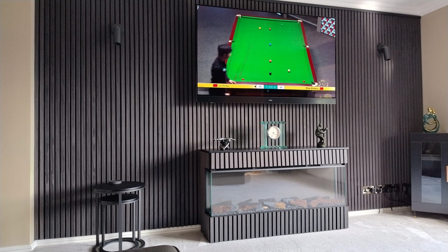 Customer photo review of Acoustic Slat Wall Panel - Black Oak