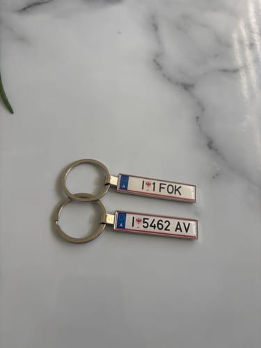 Customer photo review of Österreich Kennzeichen Schlüsselanhänger Mini Nummernschild Metall