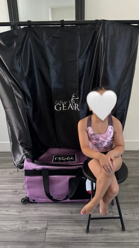 Customer photo review of Glam'r Gear® Mobile Changing Station™ Dance Duffel Bag with Built-In uHide® Rack