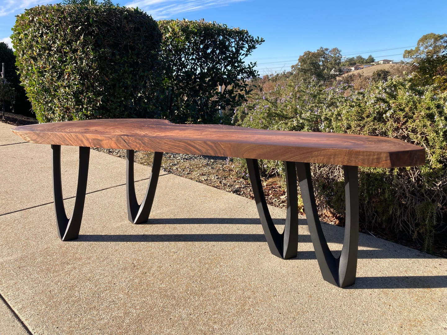 Customer photo review of Bench Legs 123 Udo 16H Handcrafted Metal Furniture