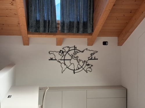 Customer photo review of Décoration Murale en Métal - Carte du monde (2020)