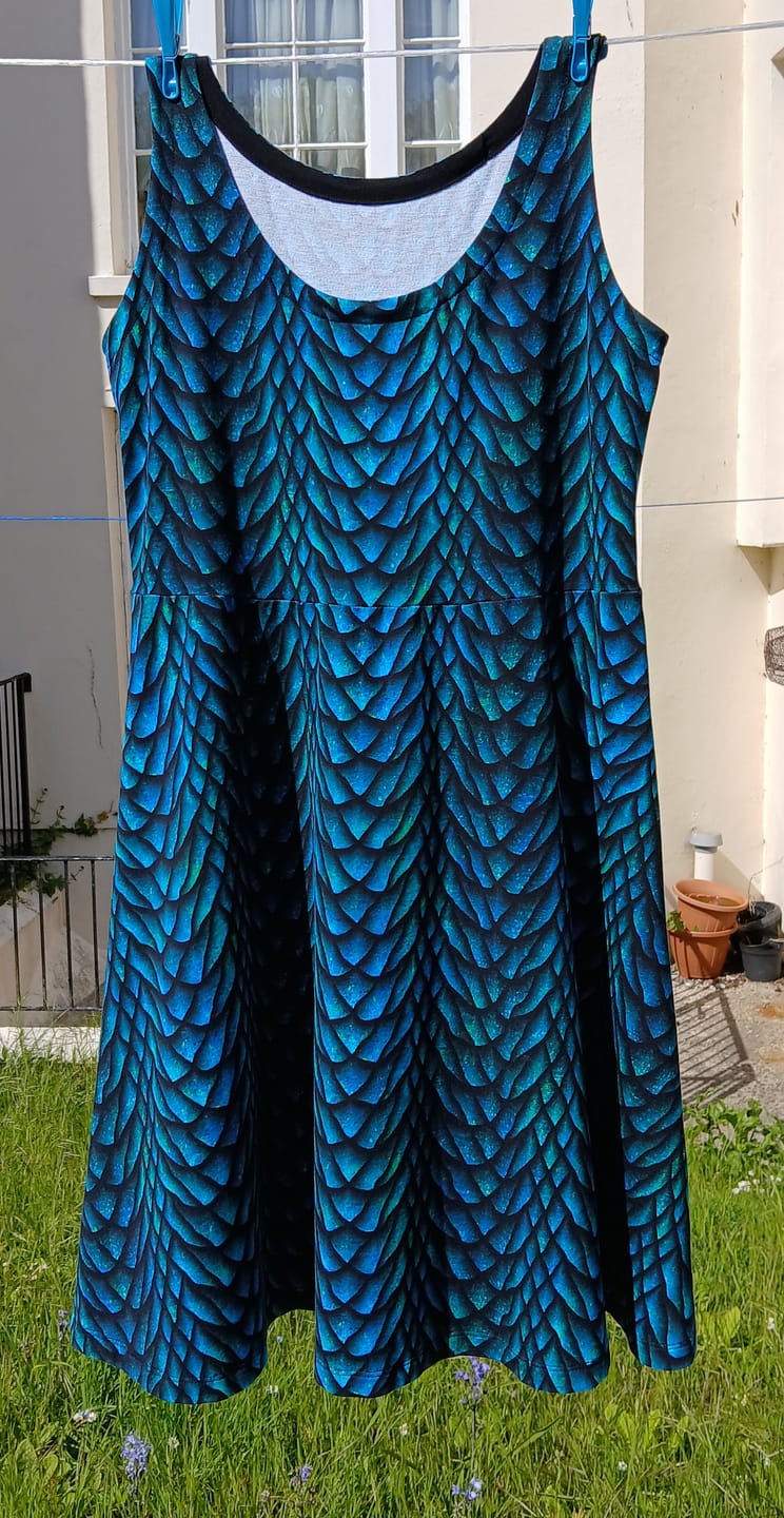 Customer photo review of Dragon Scales French Terry Fabric