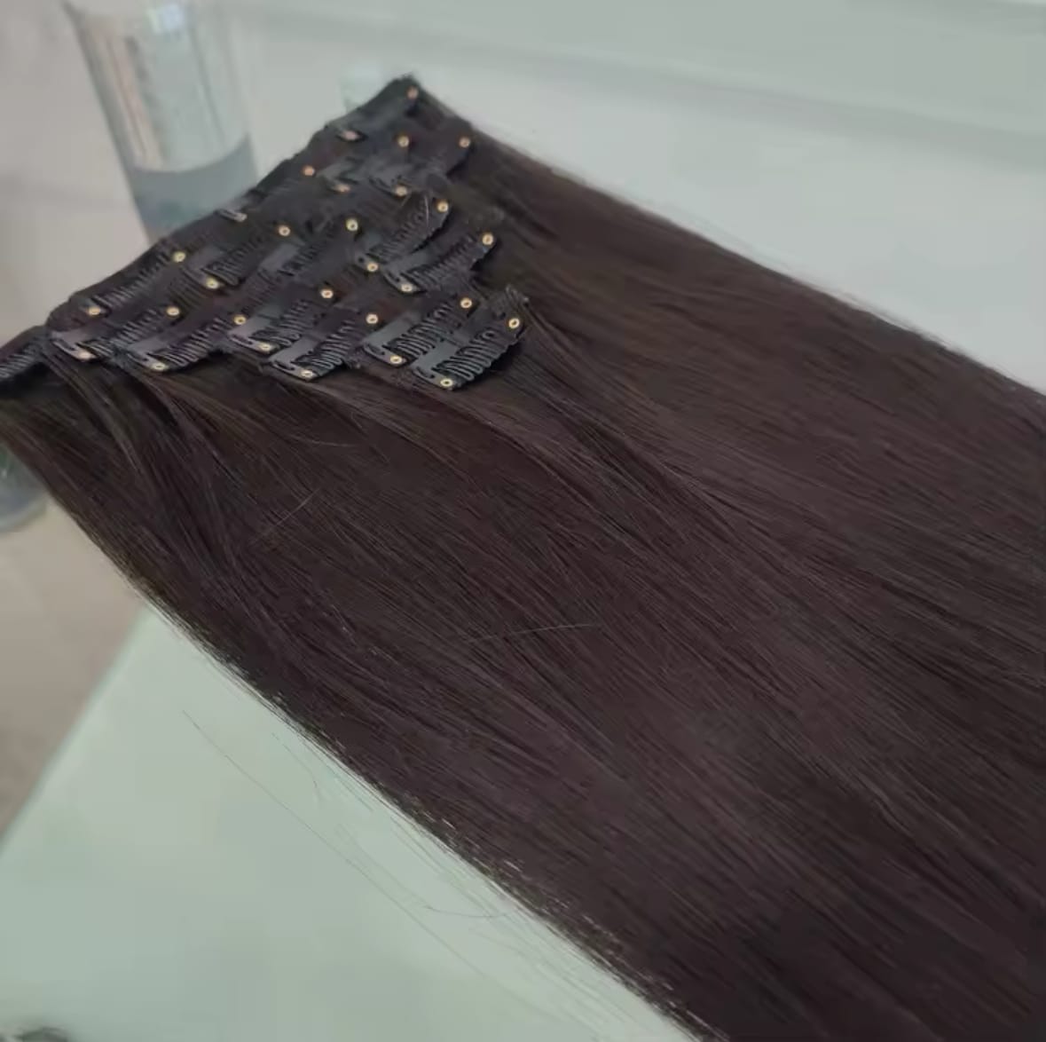 Customer photo review of EXTENSIONES DE CABELLO NATURAL ORGANICO 🌿 16 Clips 60 cm