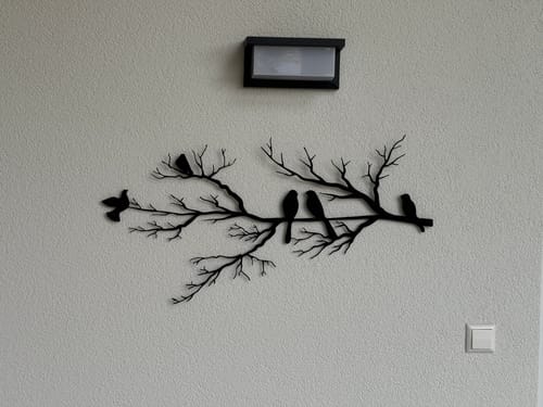 Customer photo review of Décoration murale en métal moderne - Oiseaux sur branche (v2)
