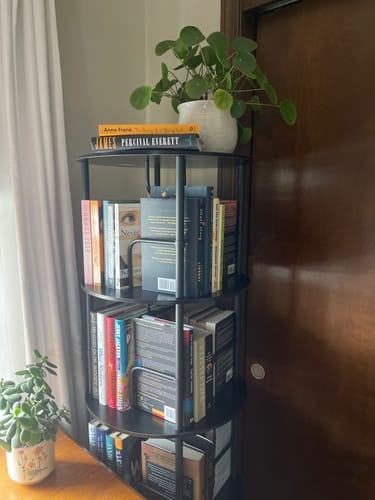 Customer photo review of Flycity 3-5 Tier Rotating Bookshelf With 360° Spinning Display