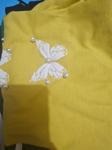Customer photo review of Girls Premium Quality Floral Printed Blue Summersuit