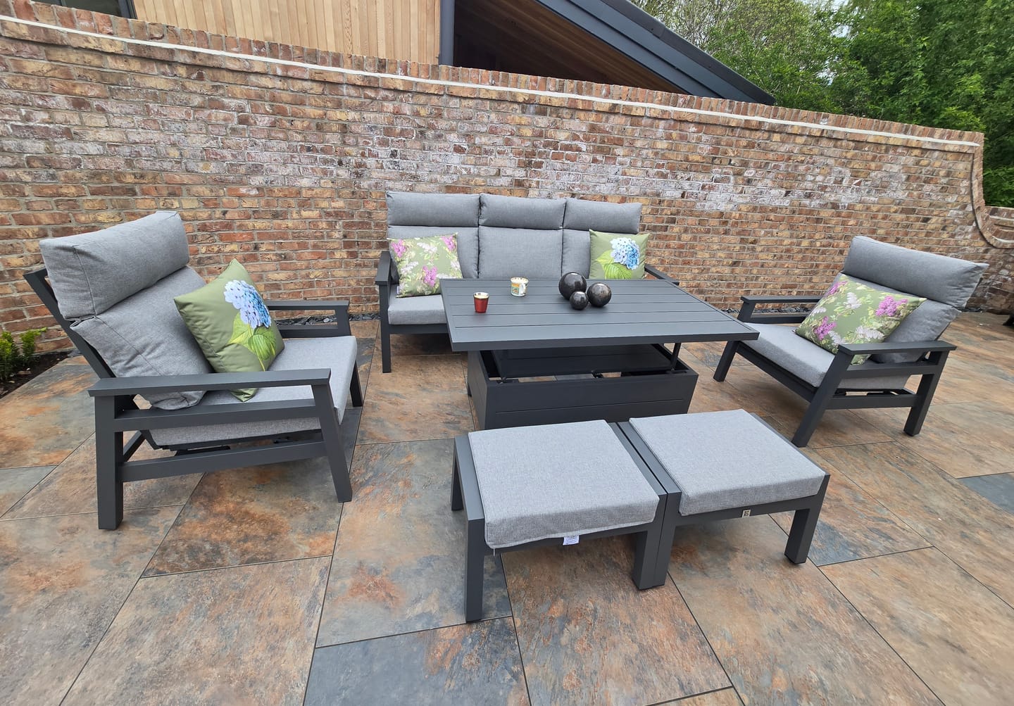 Customer photo review of Outdoor Garden Waterproof Cushion - Evening Garden