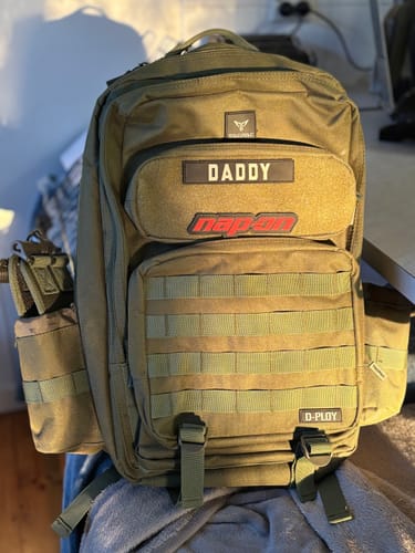 Customer photo review of Tacpac 'D-Ploy' Hunter Green Nappy Bag Set