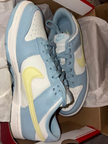 Customer photo review of Nike Dunk Low Ocean Bliss Citron Tint (Women's)