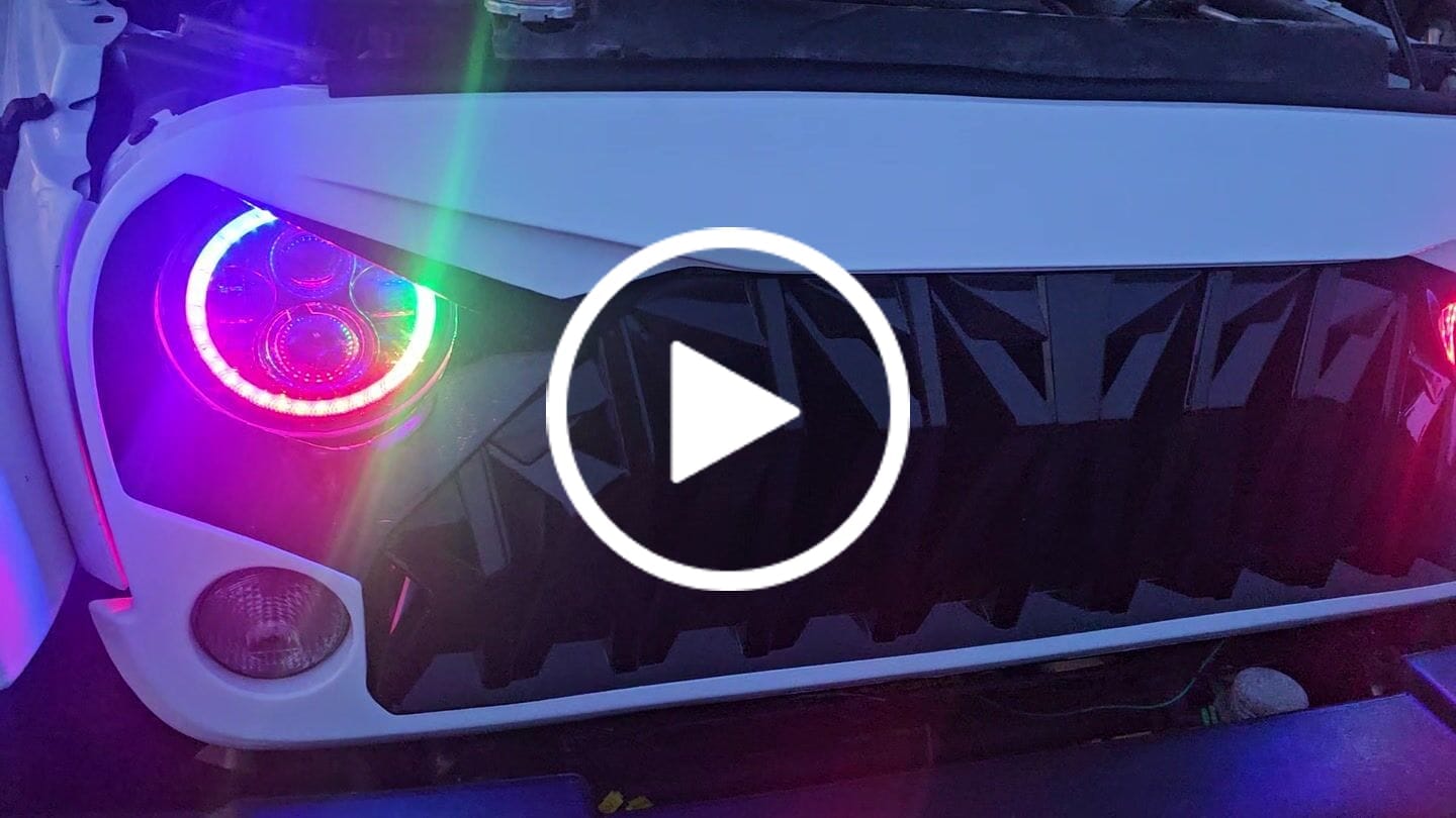Customer video review of Shark Grille - Black & White for 07-18 Wrangler JK/ JKU
