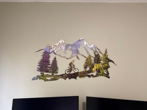 Customer photo review of Yosemite Mountain Biker - Metal Wall Art