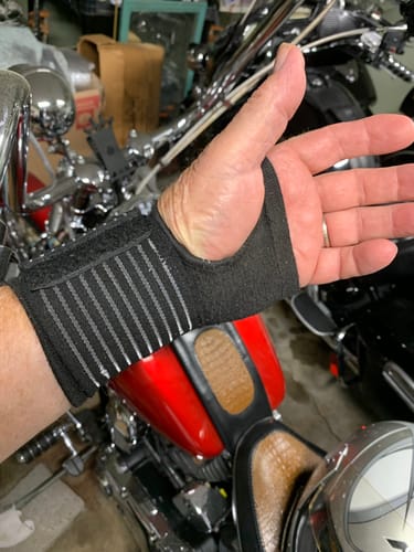 Customer photo review of Motorcycle Wrist Support - Ride Without Wrist Pain
