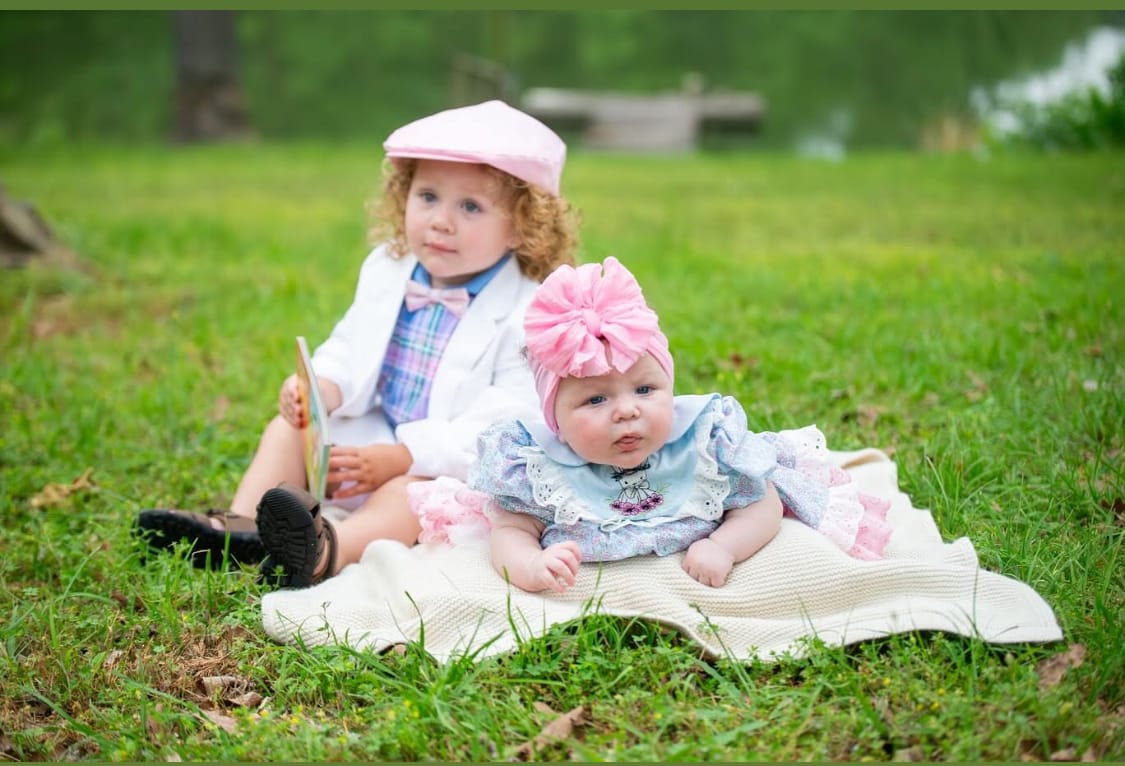 Customer photo review of Ruffled Headband- Bubblegum