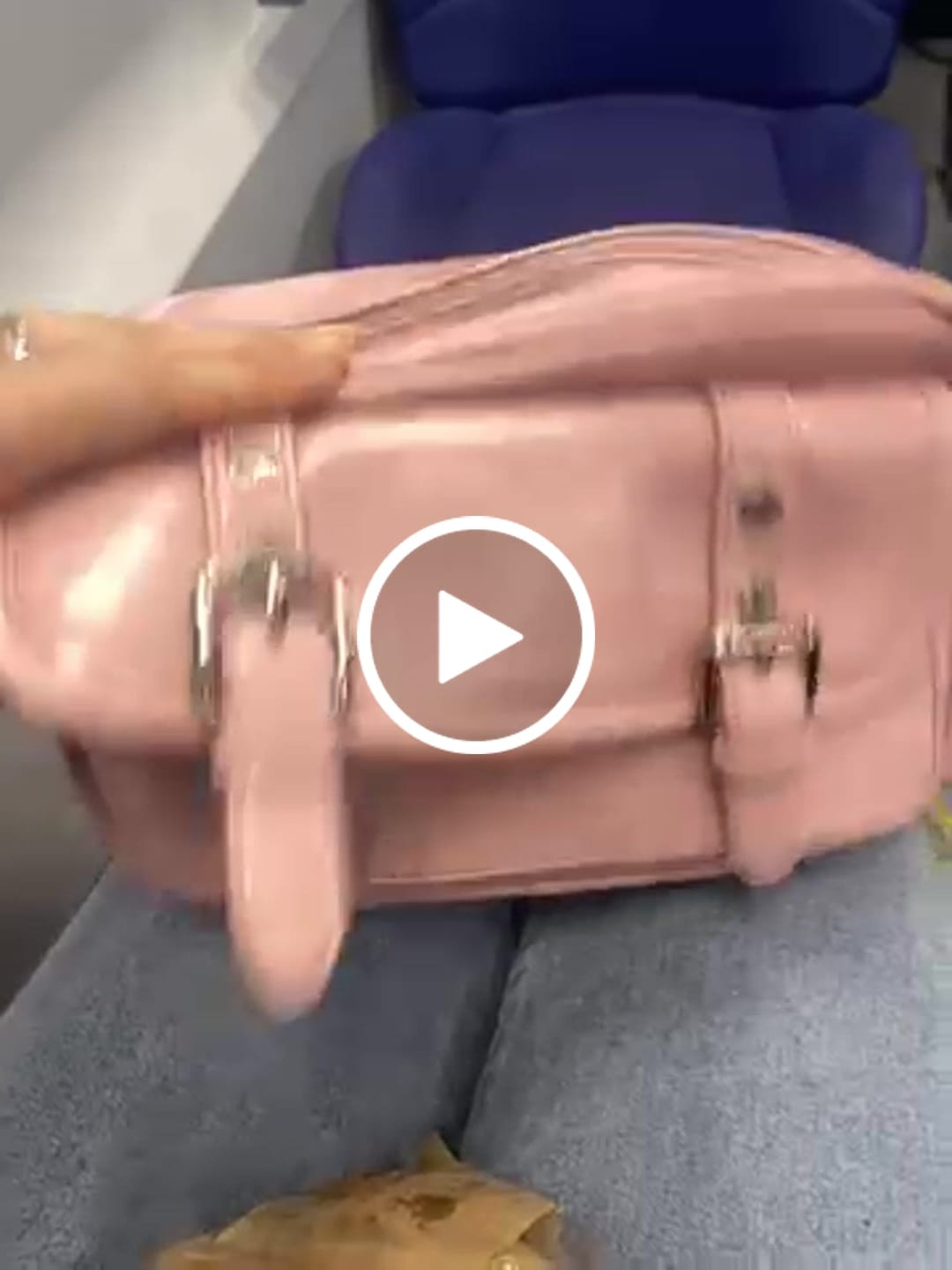 Customer video review of Mia Wide Strap Vegan Leather Crossbody Bag
