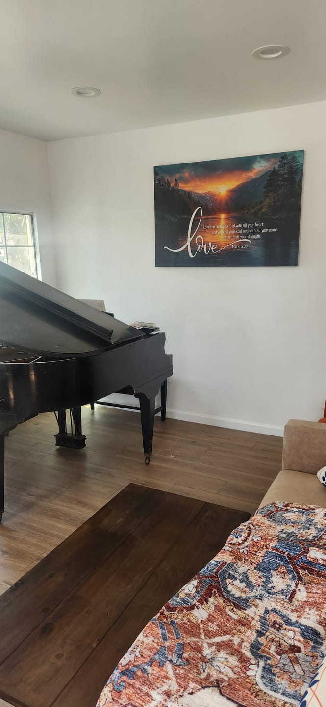 Customer photo review of Mark 12:30 Love The Lord Your God With All Your Heart Wall Art Canvas