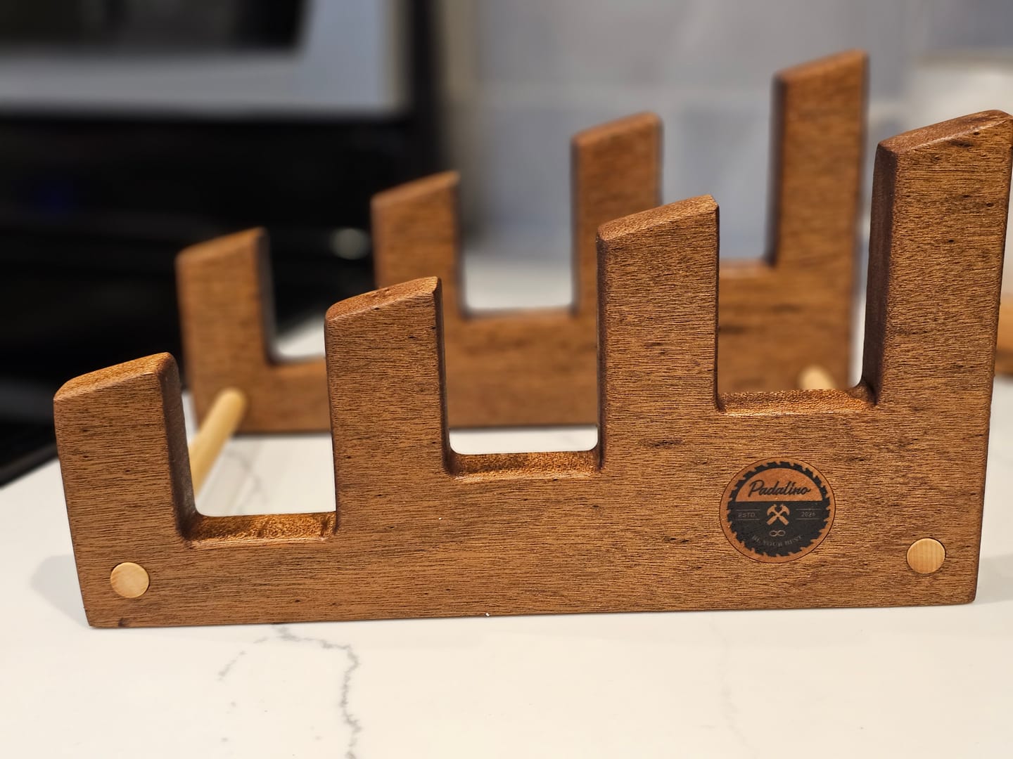 Customer photo review of 12x6.5 Cutting Board Stand Acrylic Router Template - Style 2