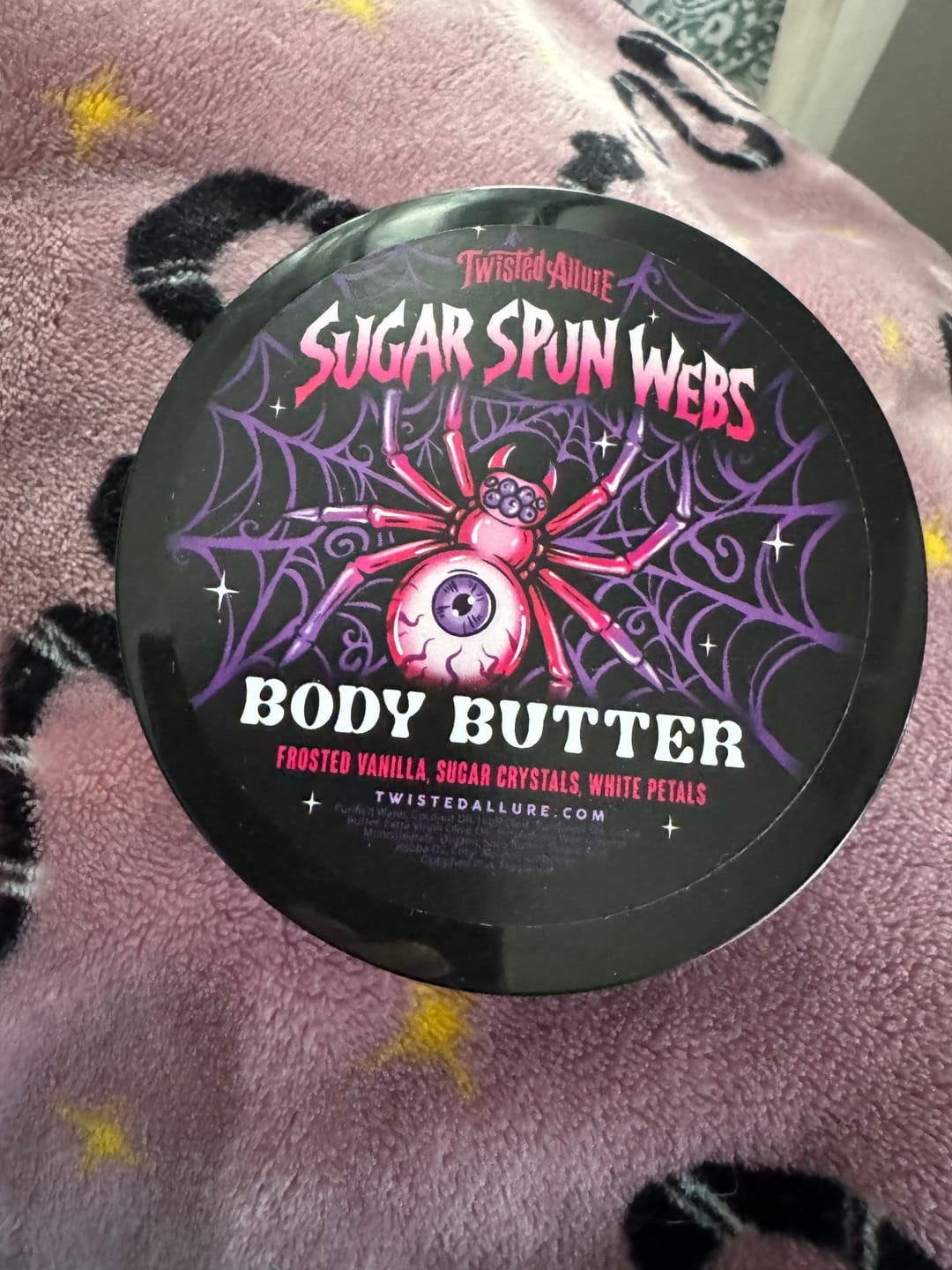 Customer photo review of Sugar Spun Webs Body Butter
