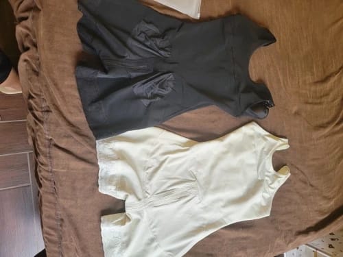 Customer photo review of Nylon Spandex Shaper Sculpting High Compression Corset — Black | KIMLUD