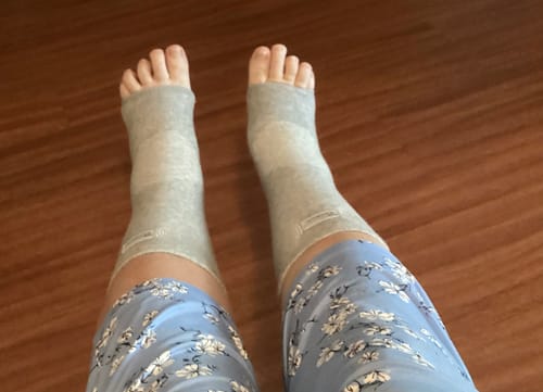 Customer photo review of Premium Anti-Fatigue Bamboo Footsleeves