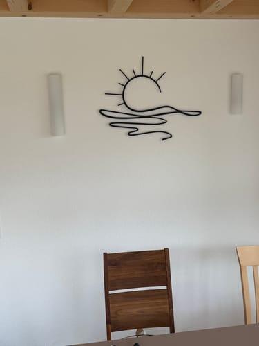Customer photo review of Décoration Murale en Métal - Soleil (v03)