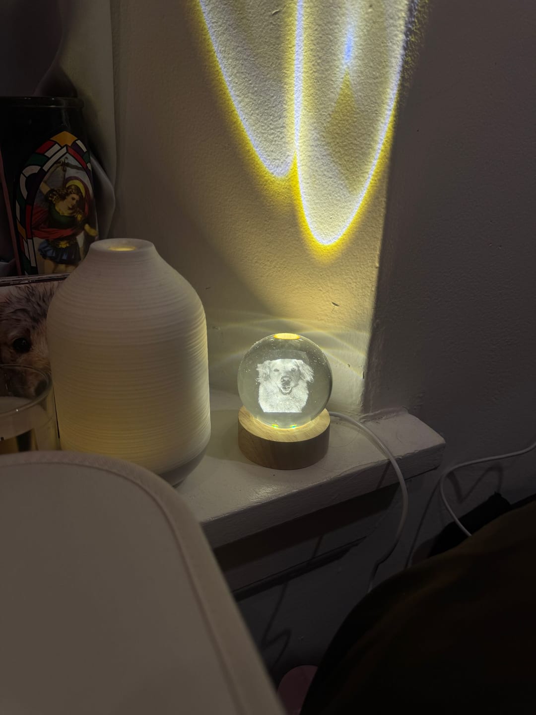 Customer photo review of Esfera de cristal Personalizable